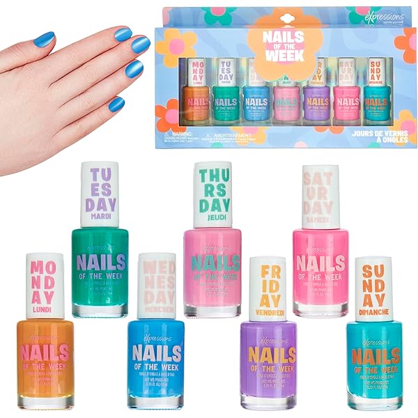 Amazon.com : EXPRESSIONS 6pc Nail Polish Set - Shimmering Colors